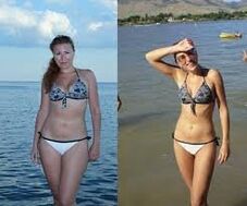 Vor und nach dem Abnehmen mit der Wassermelonen-Diät